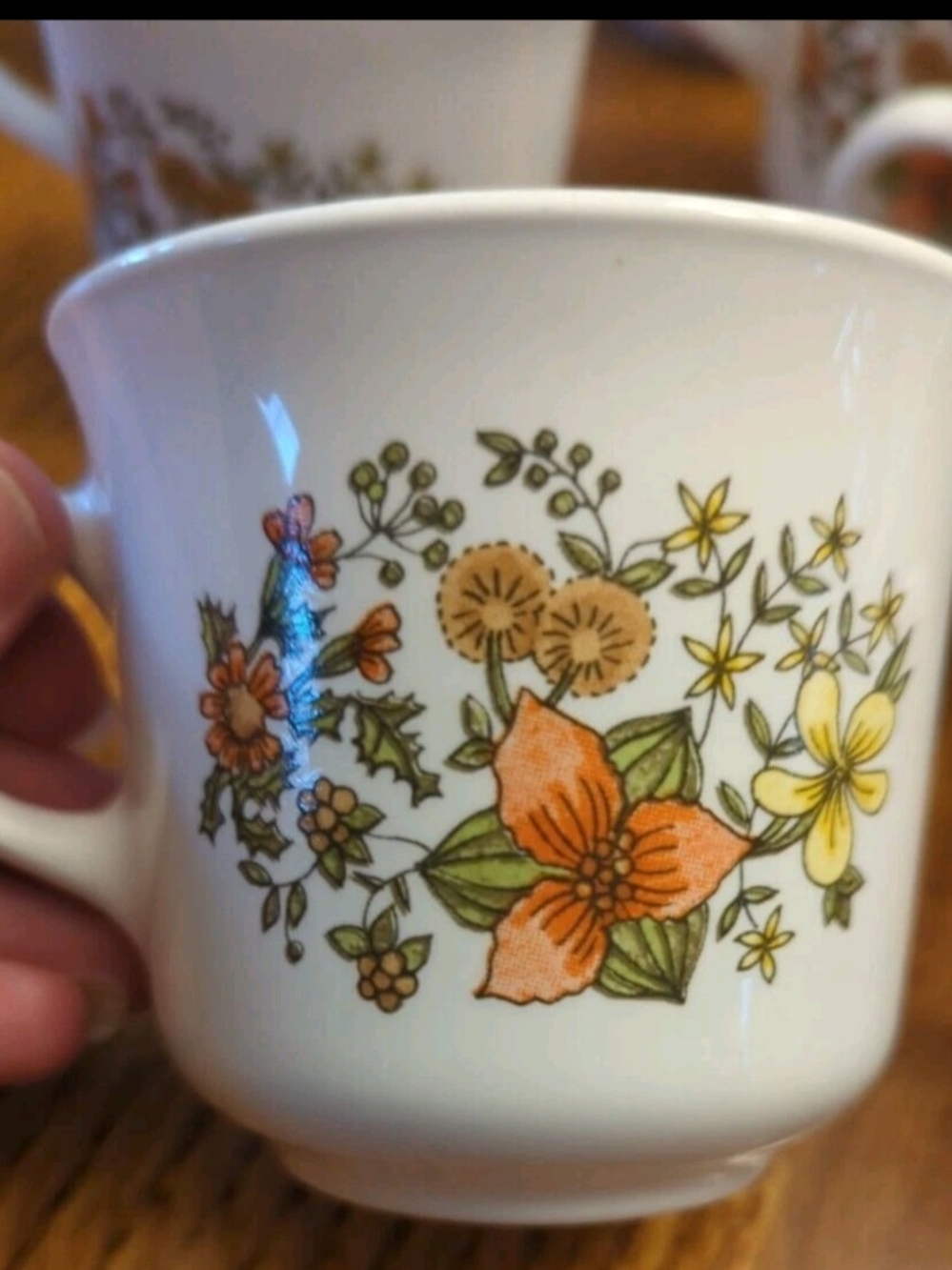 Set Of 4 Vintage Corelle Indian Summer Coffee Mugs / Cups- Great Condition!